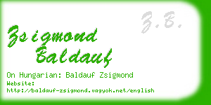 zsigmond baldauf business card